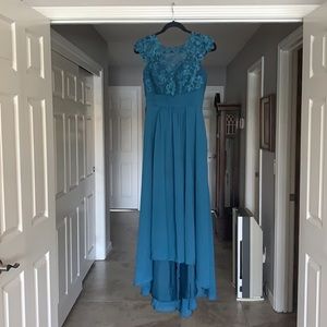 New Chiffon w/lace Evening Gown (High-Low Dress)